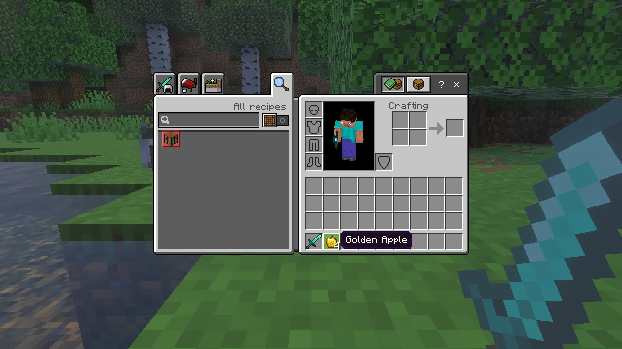 A virtual cursor brings up a tooltip in the inventory